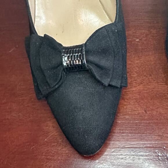 Bottega Veneta Black 7AA Suede Bow  3” Heels Pumps Shoe Classic Designer Italy - Picture 4 of 13